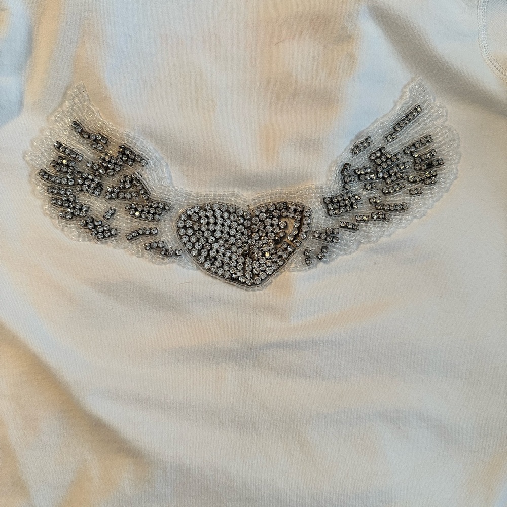 Twisted Heart white hoodie. Runs small. M